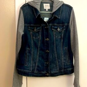 Torrid Denim and Gray Hooded Jacket